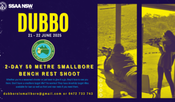 DUBBO SMALLBORE & AIR RIFLE YOUTH CLUB’s  2-Day 50 Metre Smallbore Bench Rest Shoot!